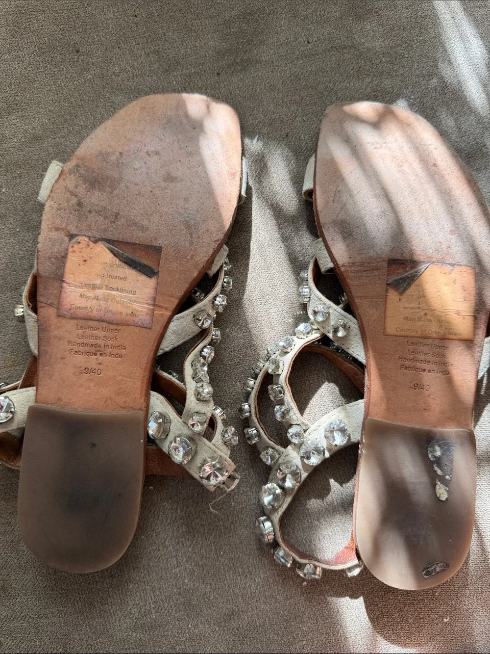 Jeffrey Campbell free people calath-J Gladiator Sandals with Clear Crystal Studs